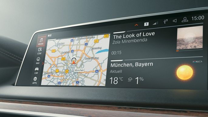 BMW 7 серии Седан: Microsoft Office 365 BMW 7 серии Седан: Microsoft Office 365 на дисплее управления