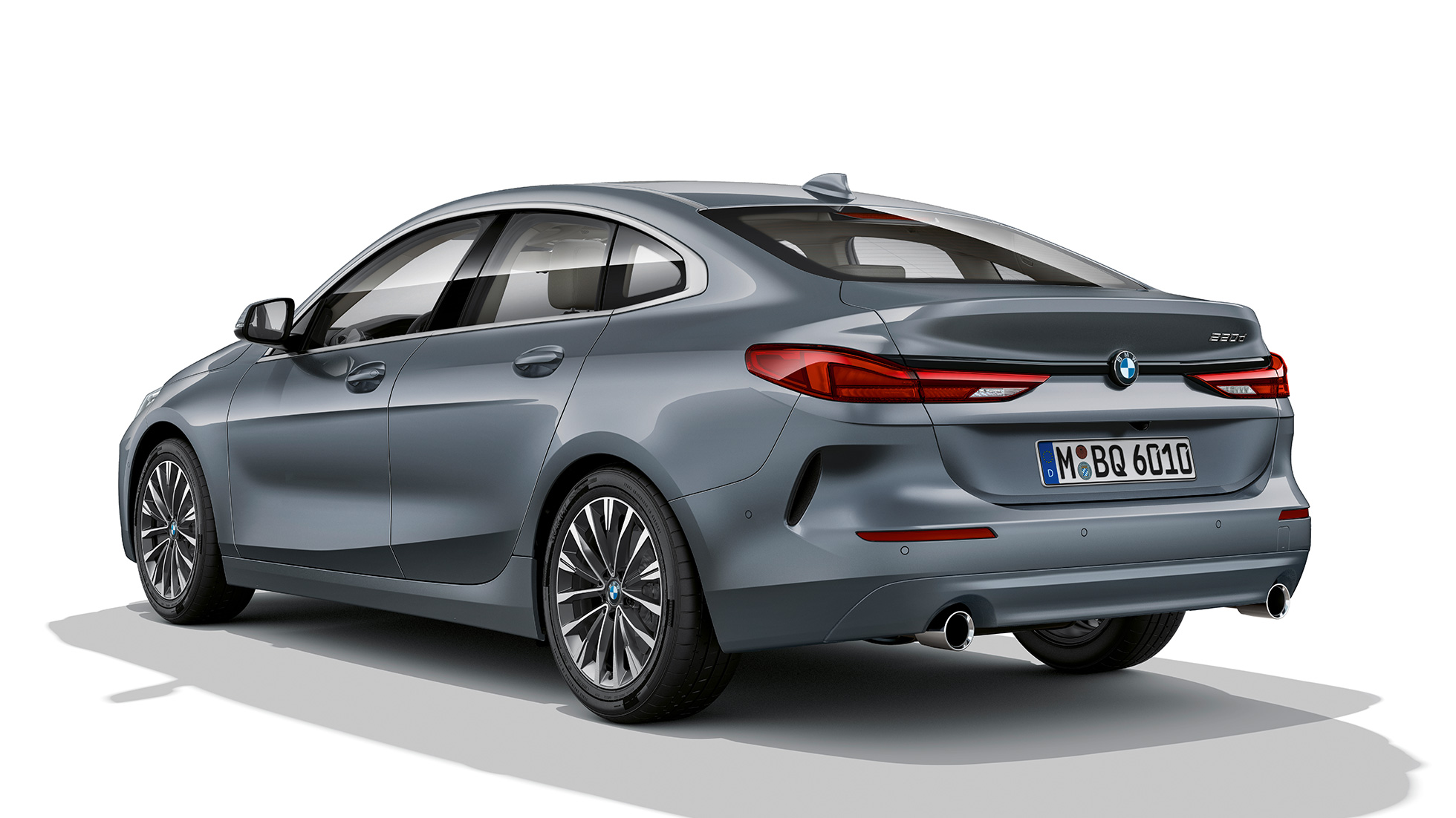 Легкосплавные колесные диски 17″ BMW 2 серии Gran Coupé Модель Luxury Line Легкосплавные колесные диски 17″ BMW 2 серии Gran Coupé Модель Luxury Line Storm Bay металлик F44 вид сбоку с поворотом в три четверти