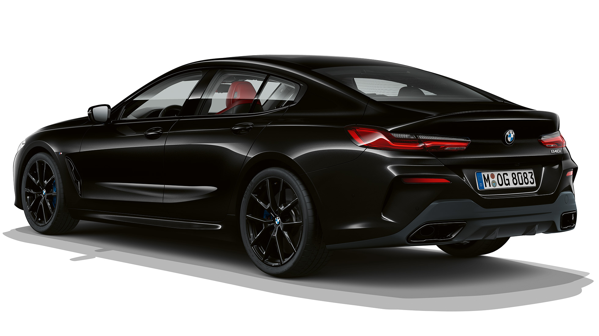 Пакет M Sport вид сзади с поворотом в три четверти BMW 8 серии Gran Coupé, пакет M Sport вид сзади с поворотом в три четверти