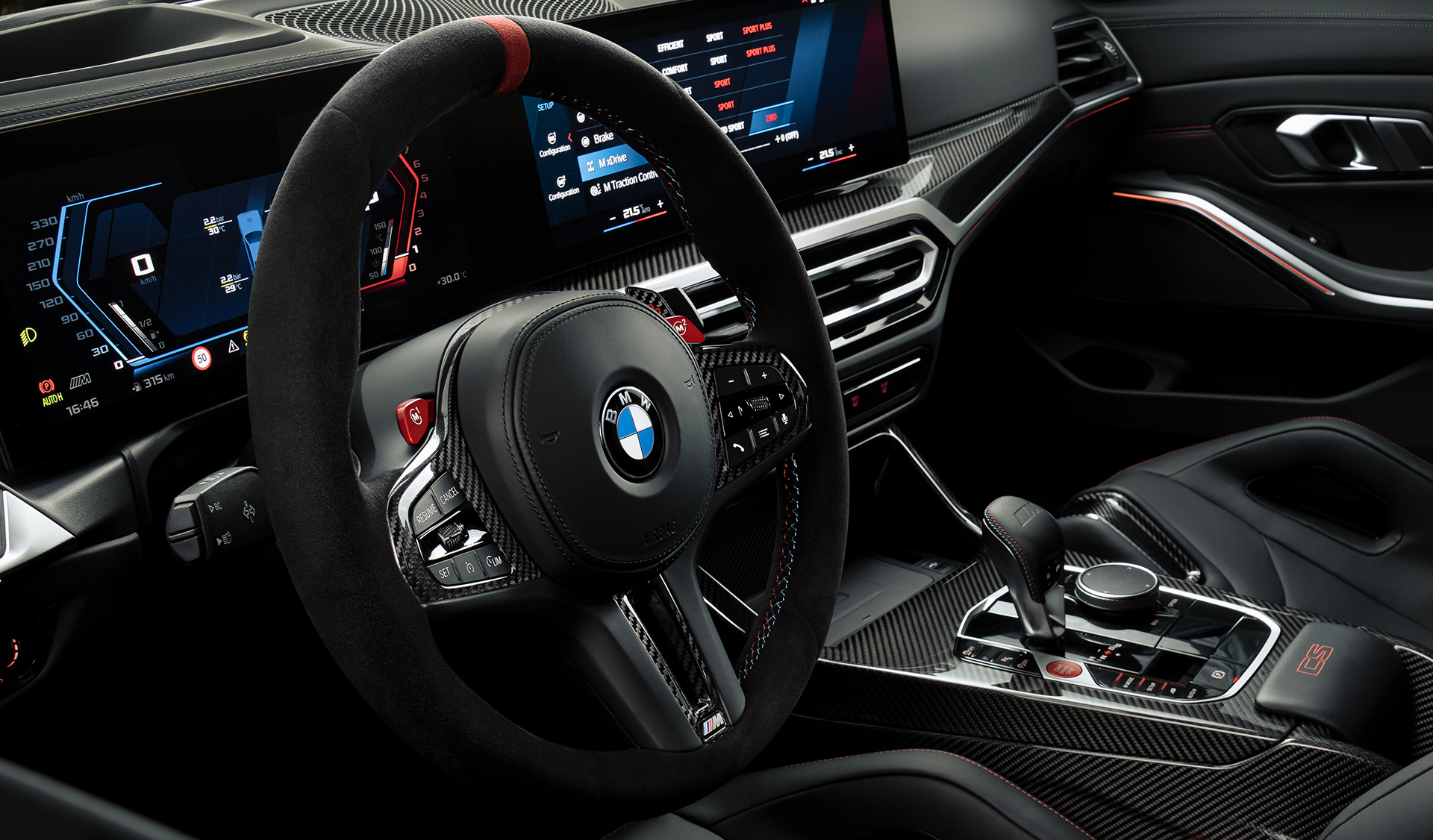 Кожаное рулевое колесо M Alcantara, BMW M3 CS G80 BMW M3 CS G80, кожаное рулевое колесо M Alcantara