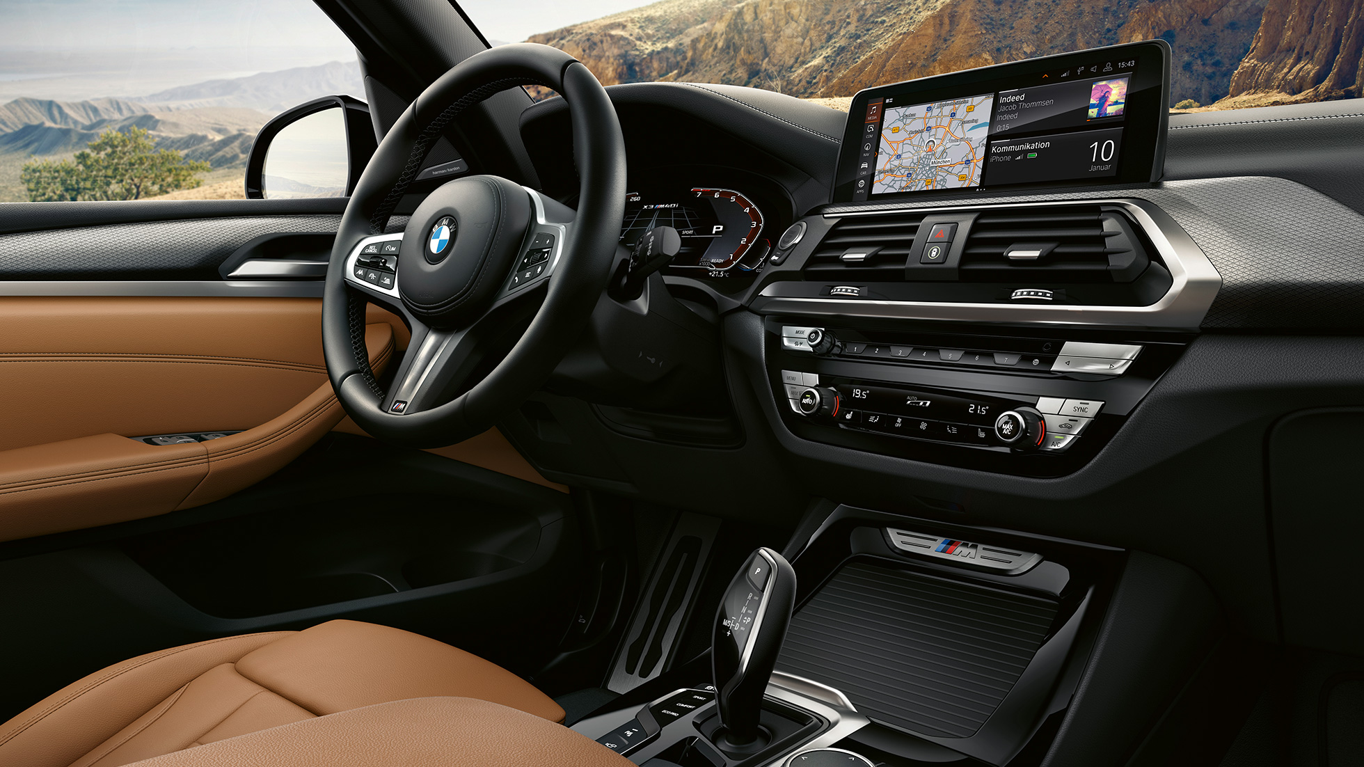 BMW X3 M40i, руль и панель приборов BMW X3 M40i, руль и панель приборов