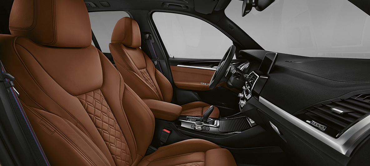 BMW X3, расширенная мелкозернистая кожа BMW Individual 'Merino' в цвете Tartufo BMW X3, расширенная мелкозернистая кожа BMW Individual 'Merino' в цвете Tartufo