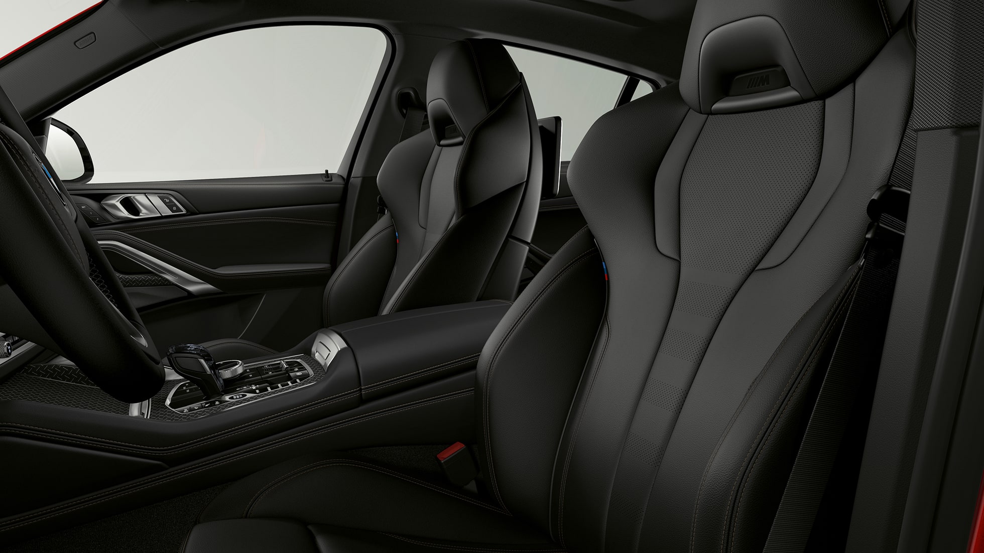 BMW X6 с BMW xLine, обивка. Салон BMW X6 с BMW xLine с акцентом на обивку.