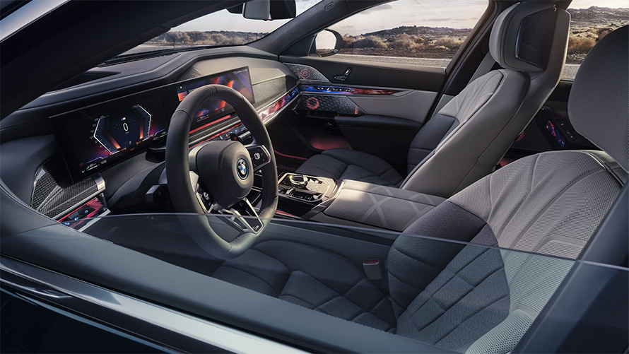 BMW Individual полная отделка мелкозернистой кожей Merino Синий Фьорд Черный