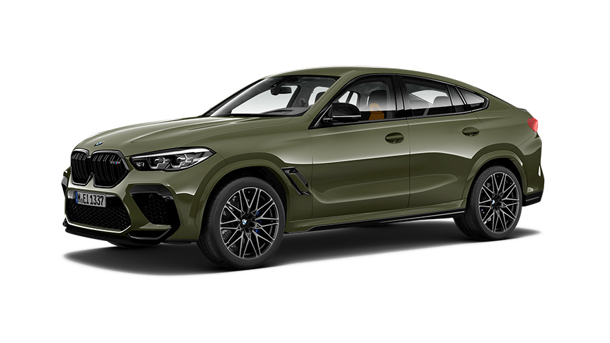BMW X6 M Competition G06 2019, вид сбоку в три четверти BMW X6 M Competition G06 2019, вид сбоку в три четверти